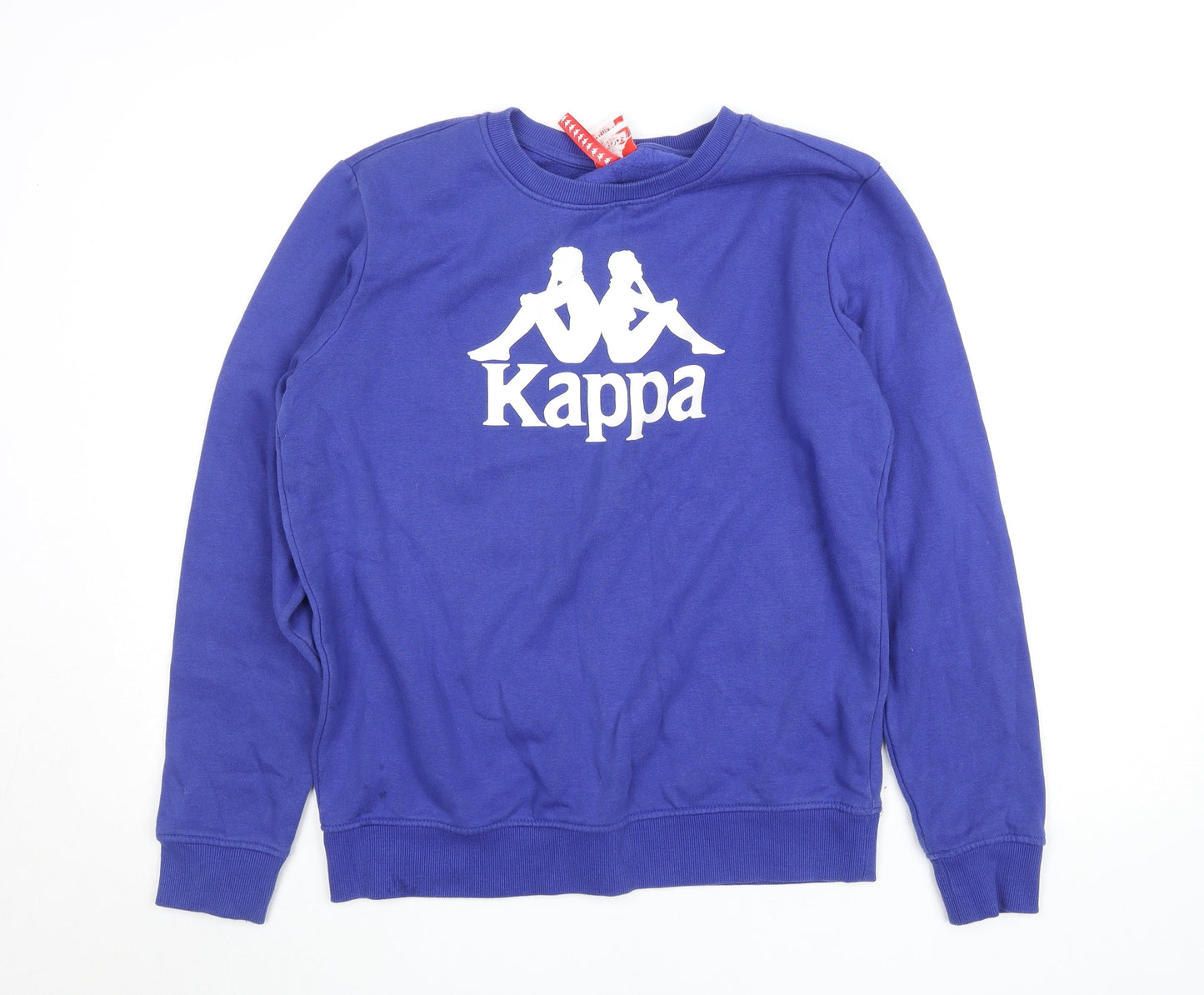 Kappa Women Blue Medium Logo Crew Neck Pullover Sweatshirt