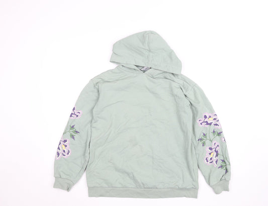 Womens UK Size 8-10 Avenue Green Pullover Hoodie