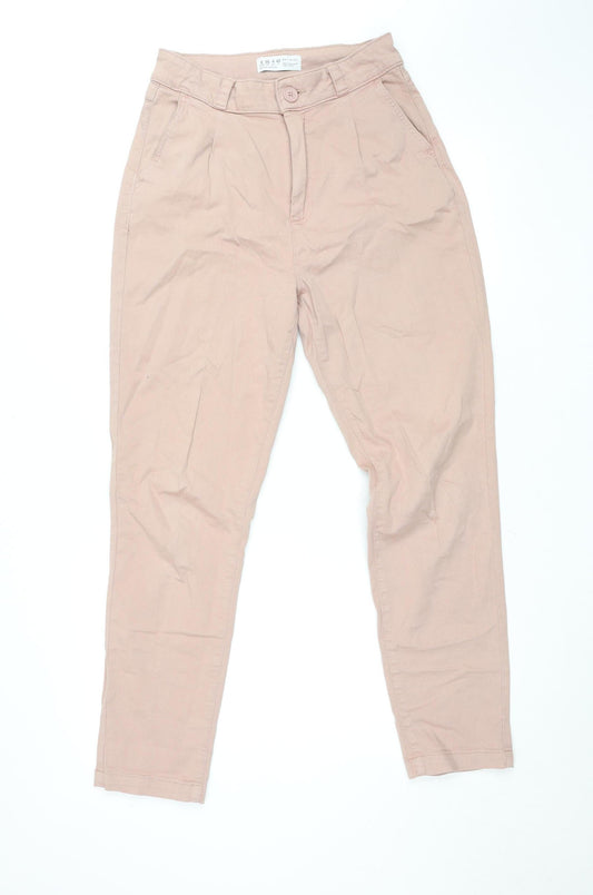 Womens UK Size 8 Primark Regular Fit Straight Beige Jeans