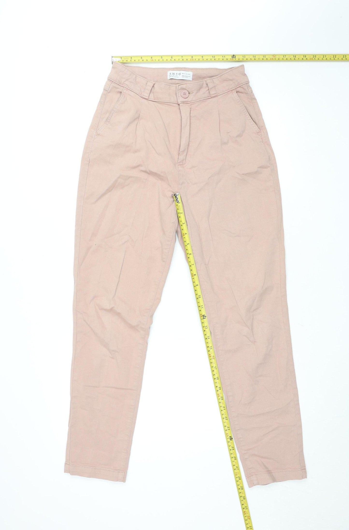 Womens UK Size 8 Primark Regular Fit Straight Beige Jeans
