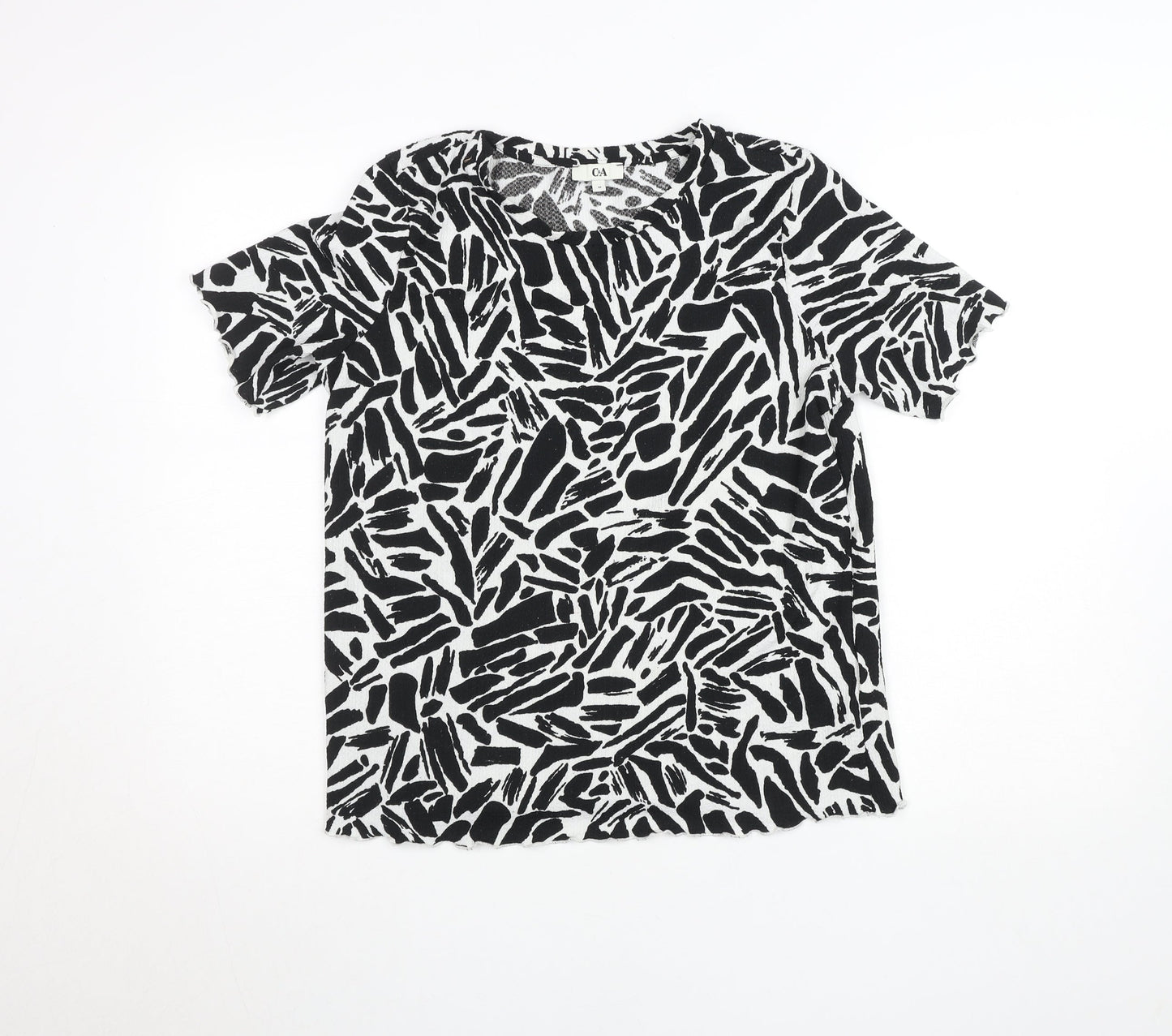 Womens UK Size M C&A Black Basic T-Shirt