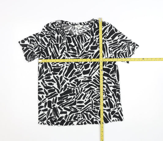 Womens UK Size M C&A Black Basic T-Shirt