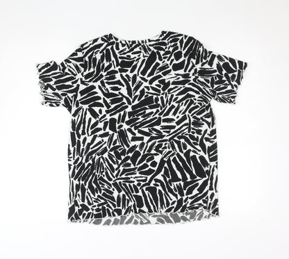 Womens UK Size M C&A Black Basic T-Shirt