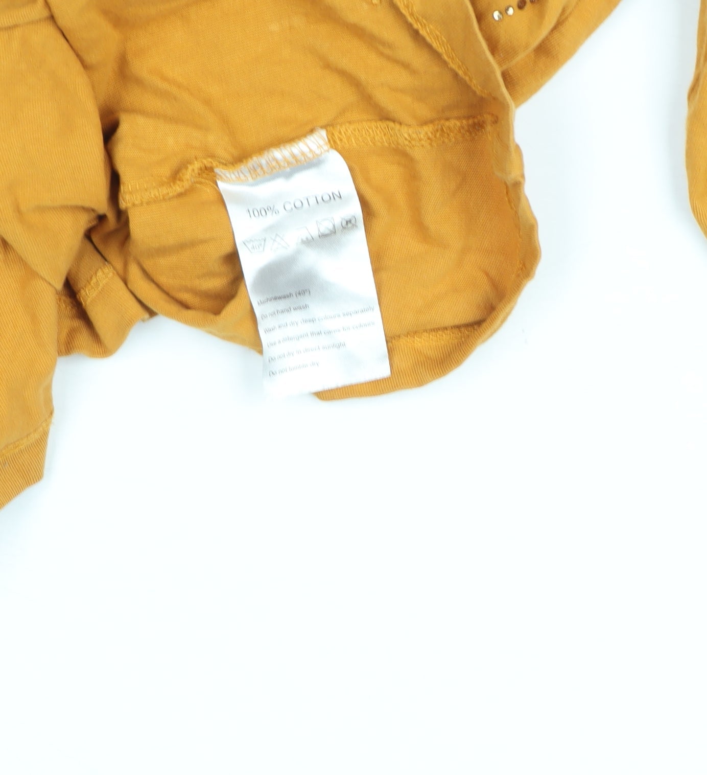 Womens UK Size 12 PACO Yellow Basic T-Shirt