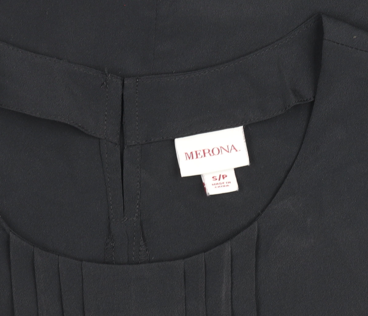 Womens UK Size S Merona Black Basic Blouse