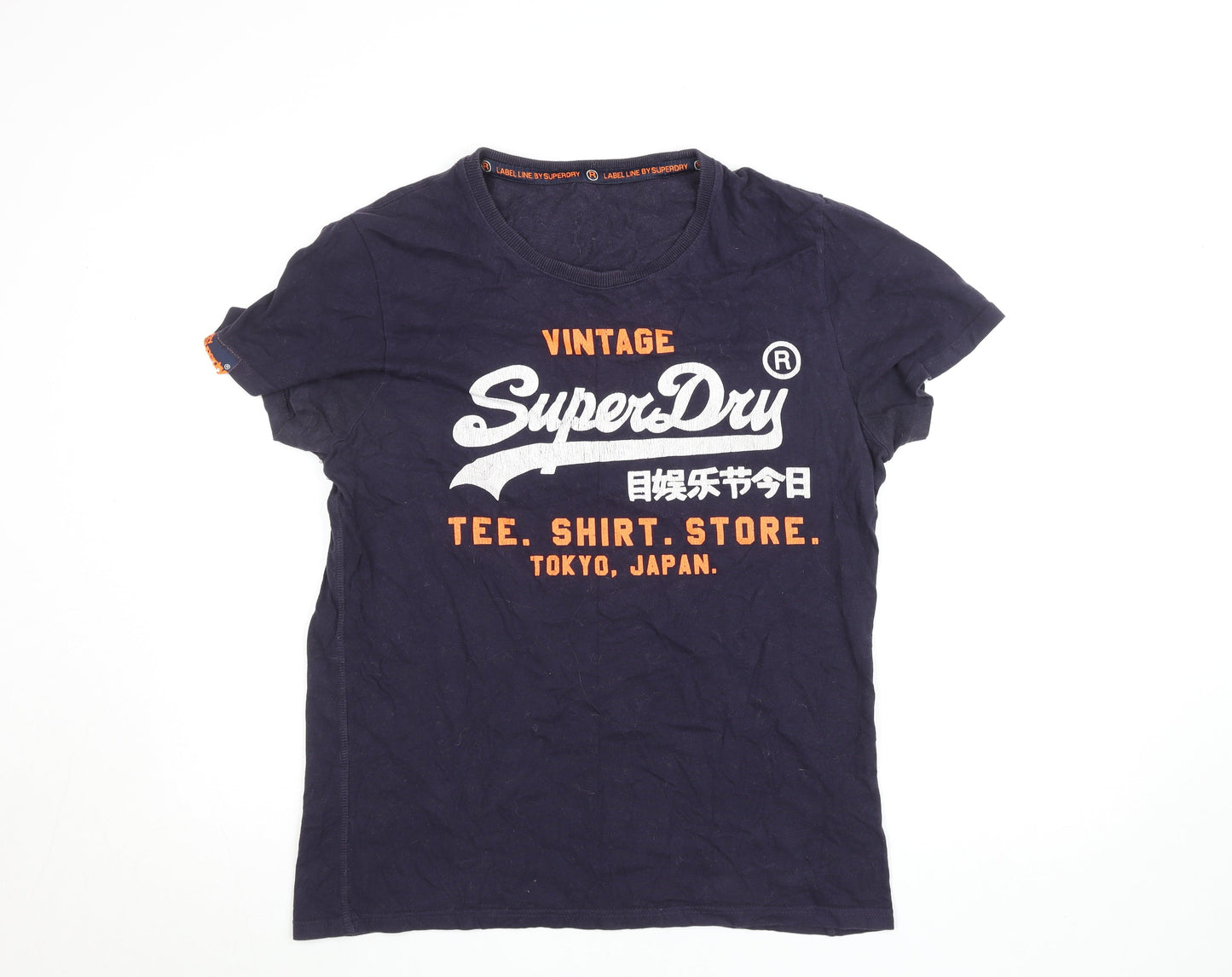 Superdry Men's Blue Vintage Graphic Crew Neck T-Shirt Size S