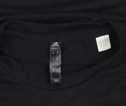 Adidas Men's Black Logo Sports T-Shirt L Regular Fit