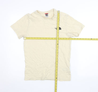 The North Face Men's Beige Cotton Jersey Short Sleeve T-Shirt XS