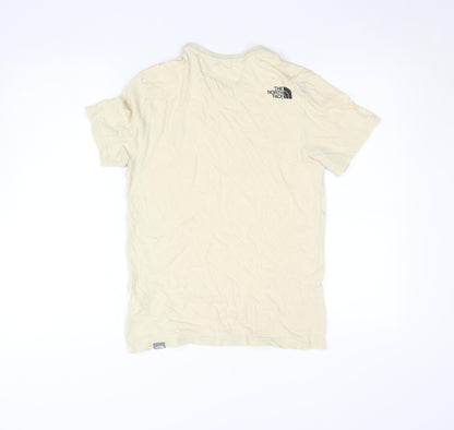 The North Face Men's Beige Cotton Jersey Short Sleeve T-Shirt XS