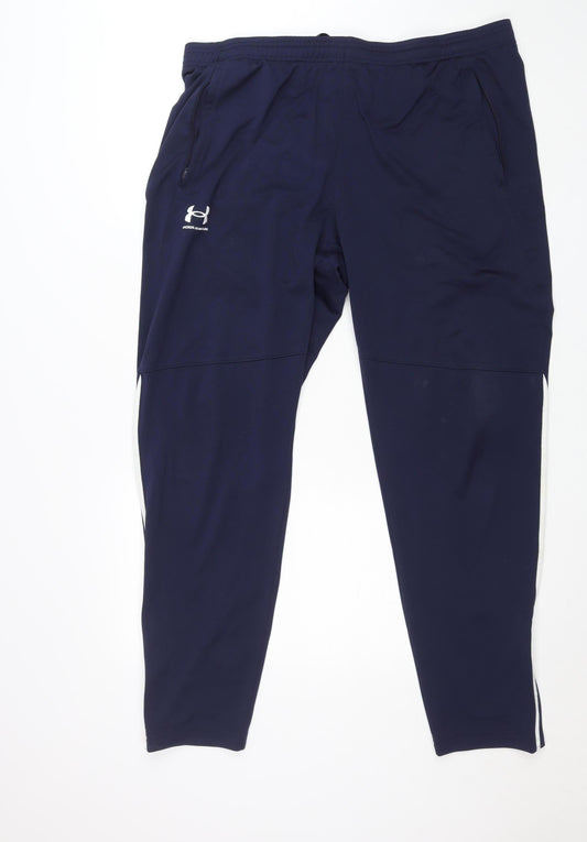 Under Armour Men's Blue 2XL Tapered Track Pants Athletic Fit