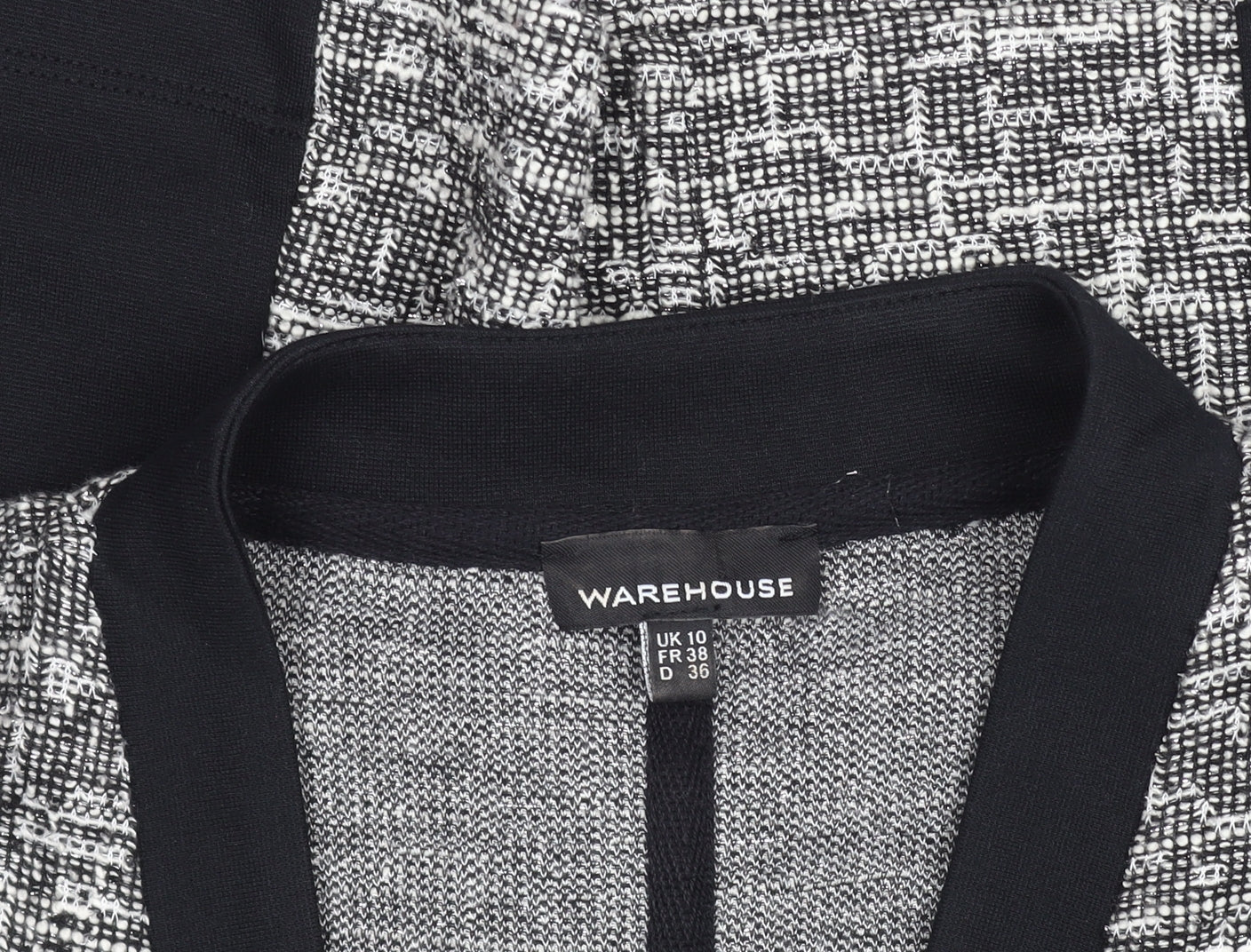 Womens UK Size 10 Warehouse Black Basic Jacket