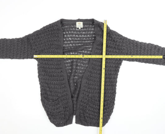 Womens UK Size 6 River Island Grey Cardigan Jumper