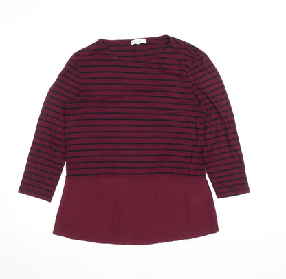 Womens UK Size 10 Warehouse Red Tunic Blouse
