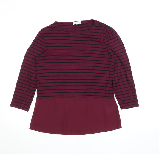 Womens UK Size 10 Warehouse Red Tunic Blouse