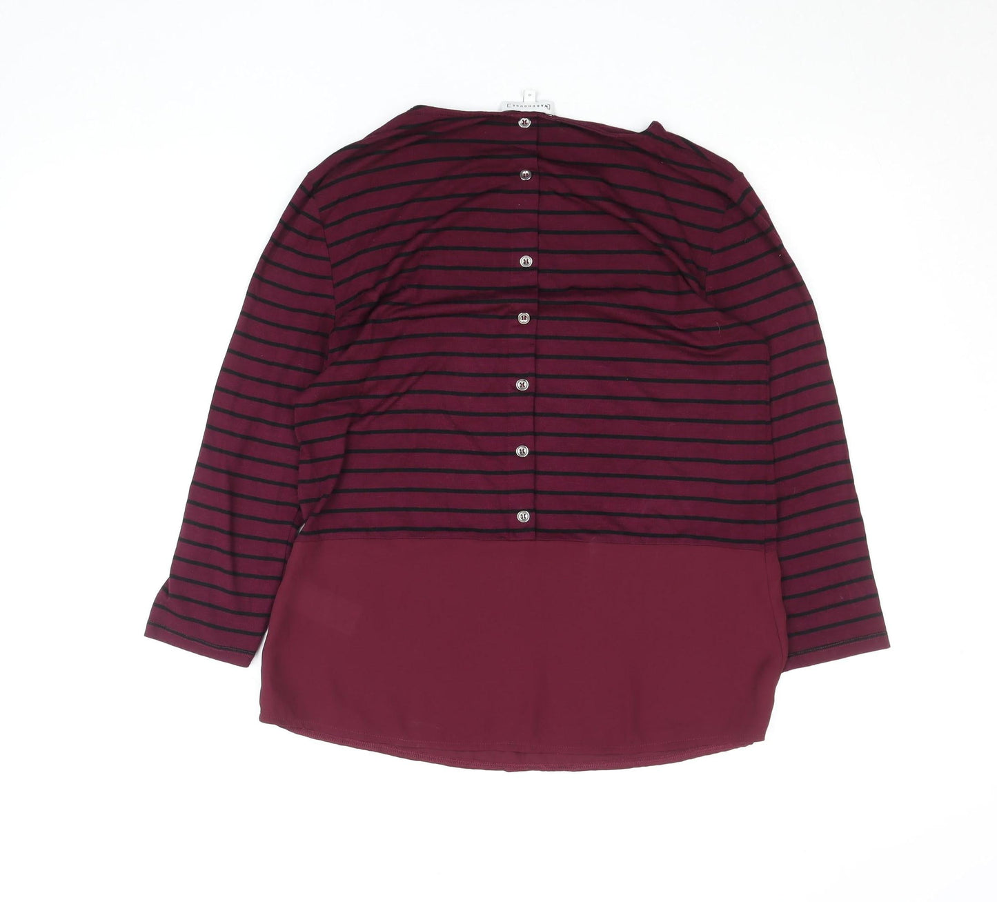 Womens UK Size 10 Warehouse Red Tunic Blouse