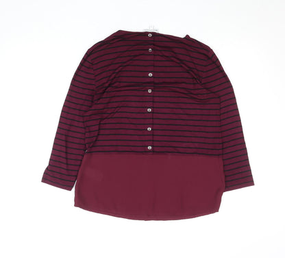 Womens UK Size 10 Warehouse Red Tunic Blouse