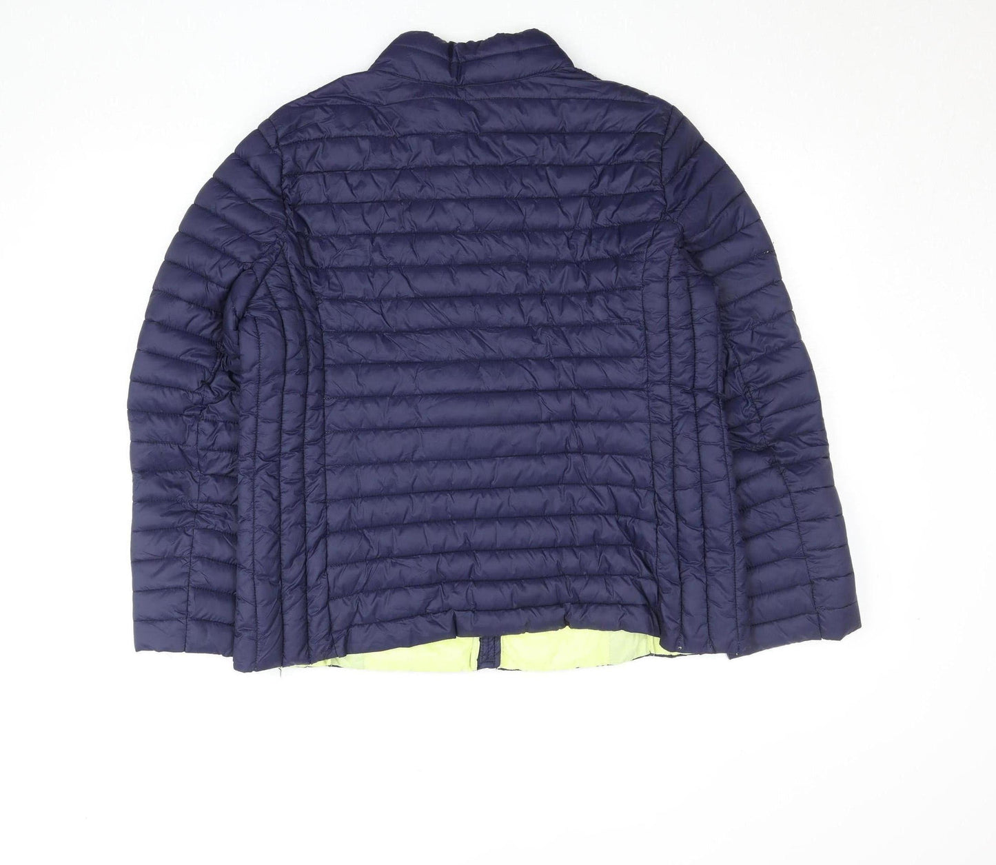 Michael Kors Womens Navy Blue XL Puffer Jacket Lightweight Quilted Zip Coat