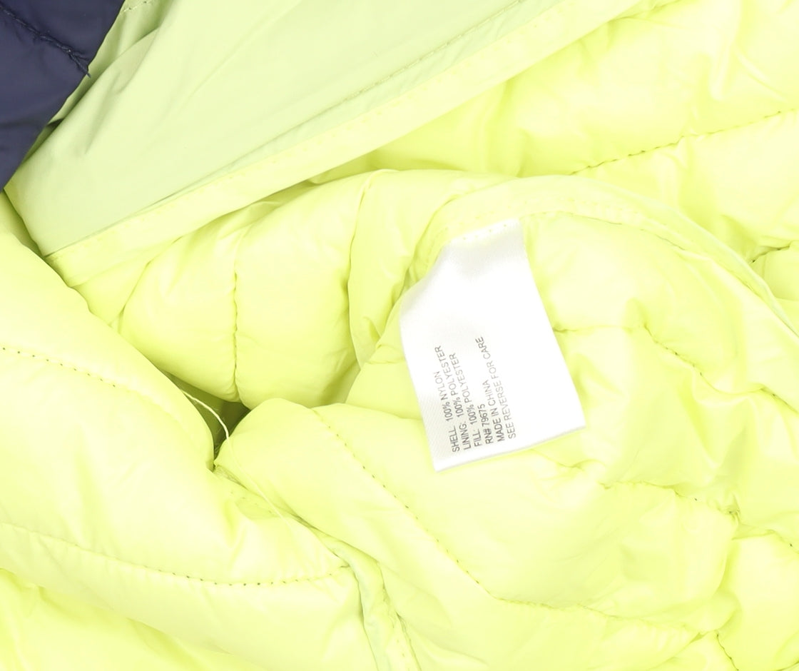 Michael Kors Womens Navy Blue XL Puffer Jacket Lightweight Quilted Zip Coat