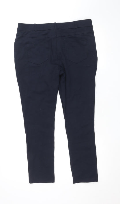 Womens UK Size 14 Dunnes Slim Fit Casual Workwear Black Trousers