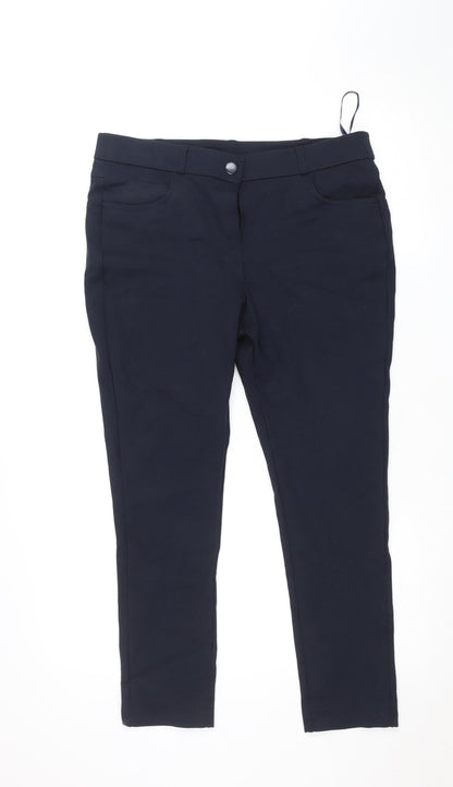 Womens UK Size 14 Dunnes Slim Fit Casual Workwear Black Trousers