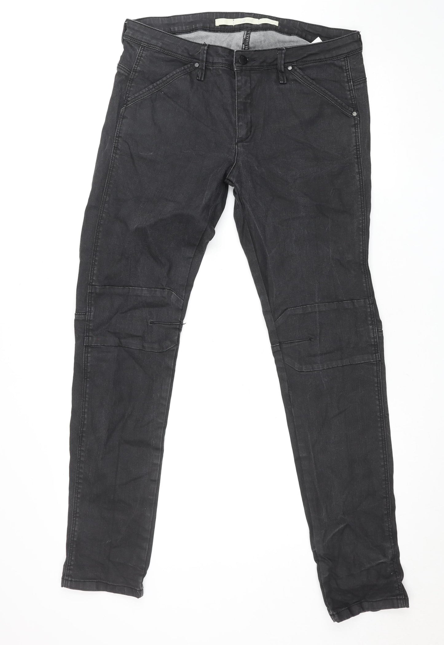 Womens UK Size M H&M Slim Fit Skinny Black Jeans