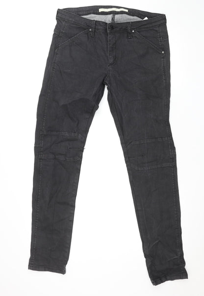 Womens UK Size M H&M Slim Fit Skinny Black Jeans