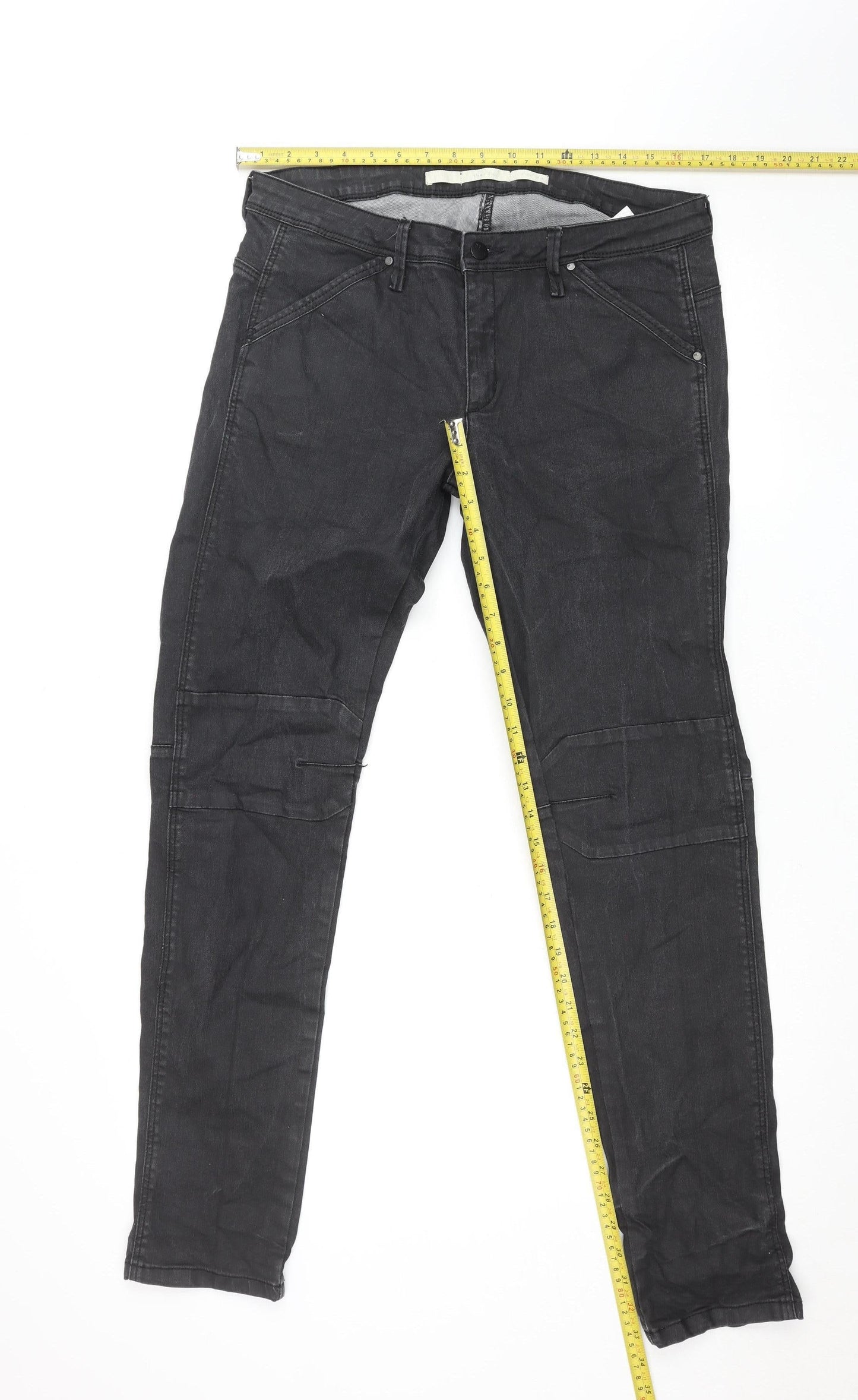 Womens UK Size M H&M Slim Fit Skinny Black Jeans