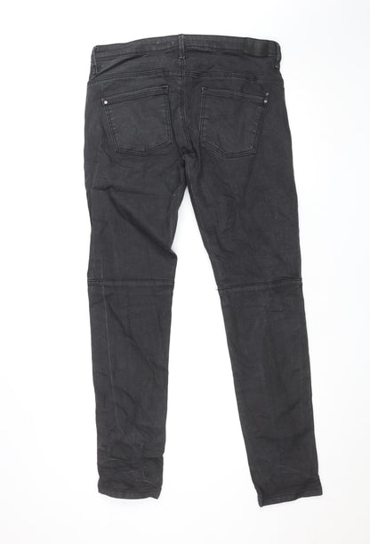 Womens UK Size M H&M Slim Fit Skinny Black Jeans