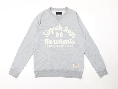 Mens UK Size M Sixpack France Grey Pullover Sweatshirt