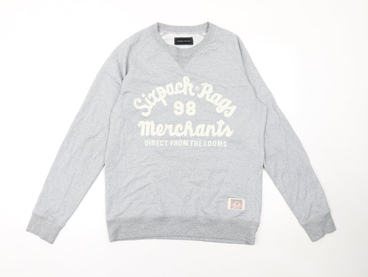 Mens UK Size M Sixpack France Grey Pullover Sweatshirt