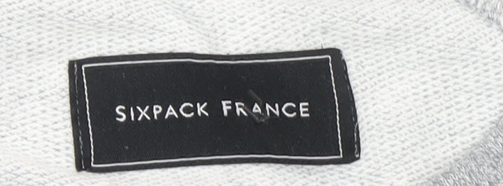 Mens UK Size M Sixpack France Grey Pullover Sweatshirt