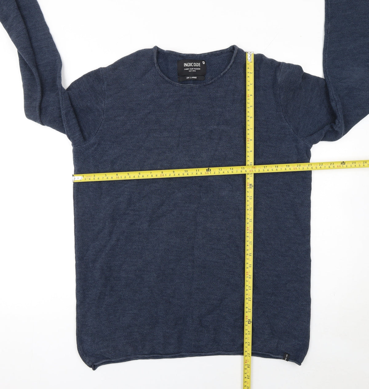 Mens UK Size 2XL INDICODE Blue Pullover Sweatshirt