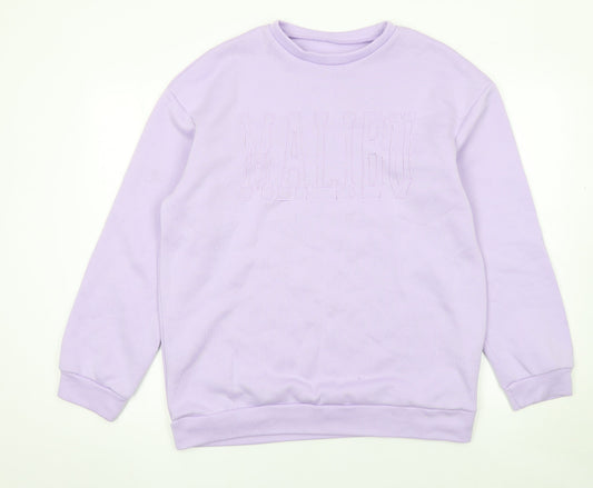 SHEIN Womens Lilac Malibu Sweatshirt Size 10 Regular Fit