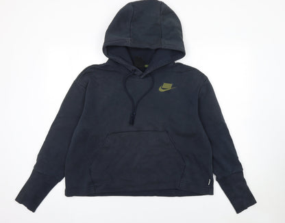 Nike Women’s Black S Pullover Hoodie Cotton Blend NSW Logo Casual