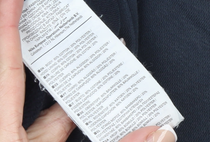 Nike Women’s Black S Pullover Hoodie Cotton Blend NSW Logo Casual