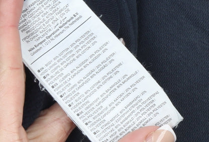 Nike Women’s Black S Pullover Hoodie Cotton Blend NSW Logo Casual