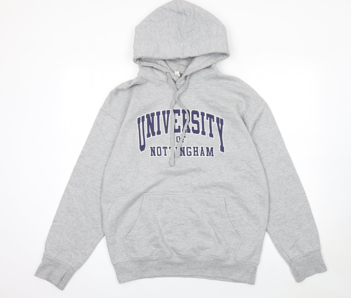 Womens UK Size L Casual Classics Grey Pullover Hoodie