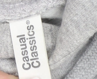 Womens UK Size L Casual Classics Grey Pullover Hoodie