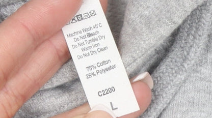 Womens UK Size L Casual Classics Grey Pullover Hoodie
