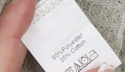 SHEIN Women’s Beige Ruffle Peplum Tunic Short Sleeve Blouse L