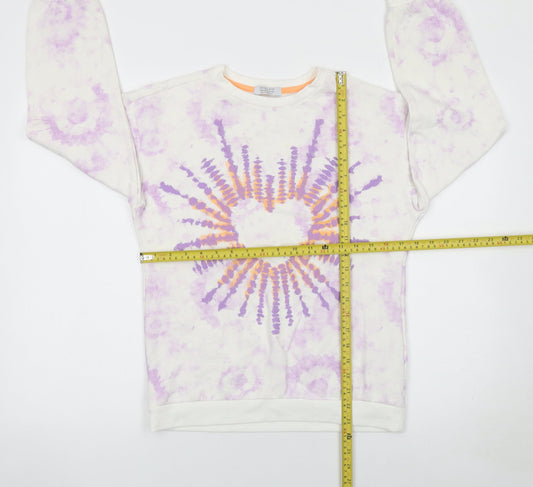 Primark Girls Multicoloured Tie Dye Heart Pullover Sweatshirt 12-13 Years