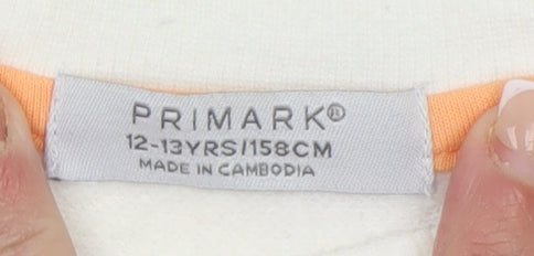 Primark Girls Multicoloured Tie Dye Heart Pullover Sweatshirt 12-13 Years