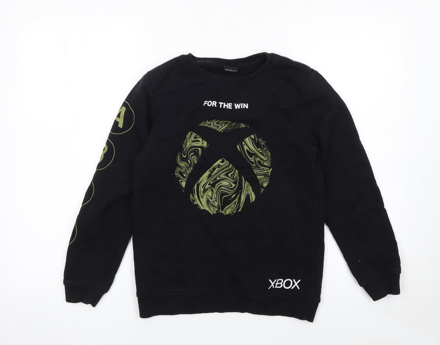 George Boys Black Xbox Pullover Sweatshirt 10-11 Years Graphic Print