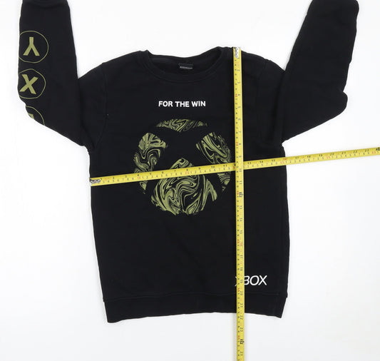 George Boys Black Xbox Pullover Sweatshirt 10-11 Years Graphic Print
