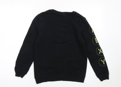 George Boys Black Xbox Pullover Sweatshirt 10-11 Years Graphic Print