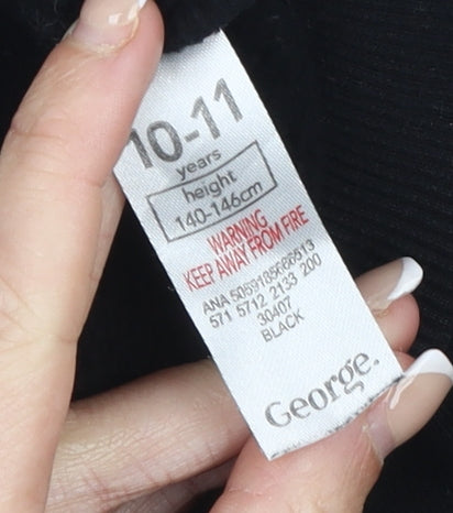 George Boys Black Xbox Pullover Sweatshirt 10-11 Years Graphic Print