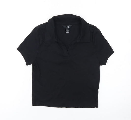 Girls UK Size 12-13 Years New Look Black Basic Polo