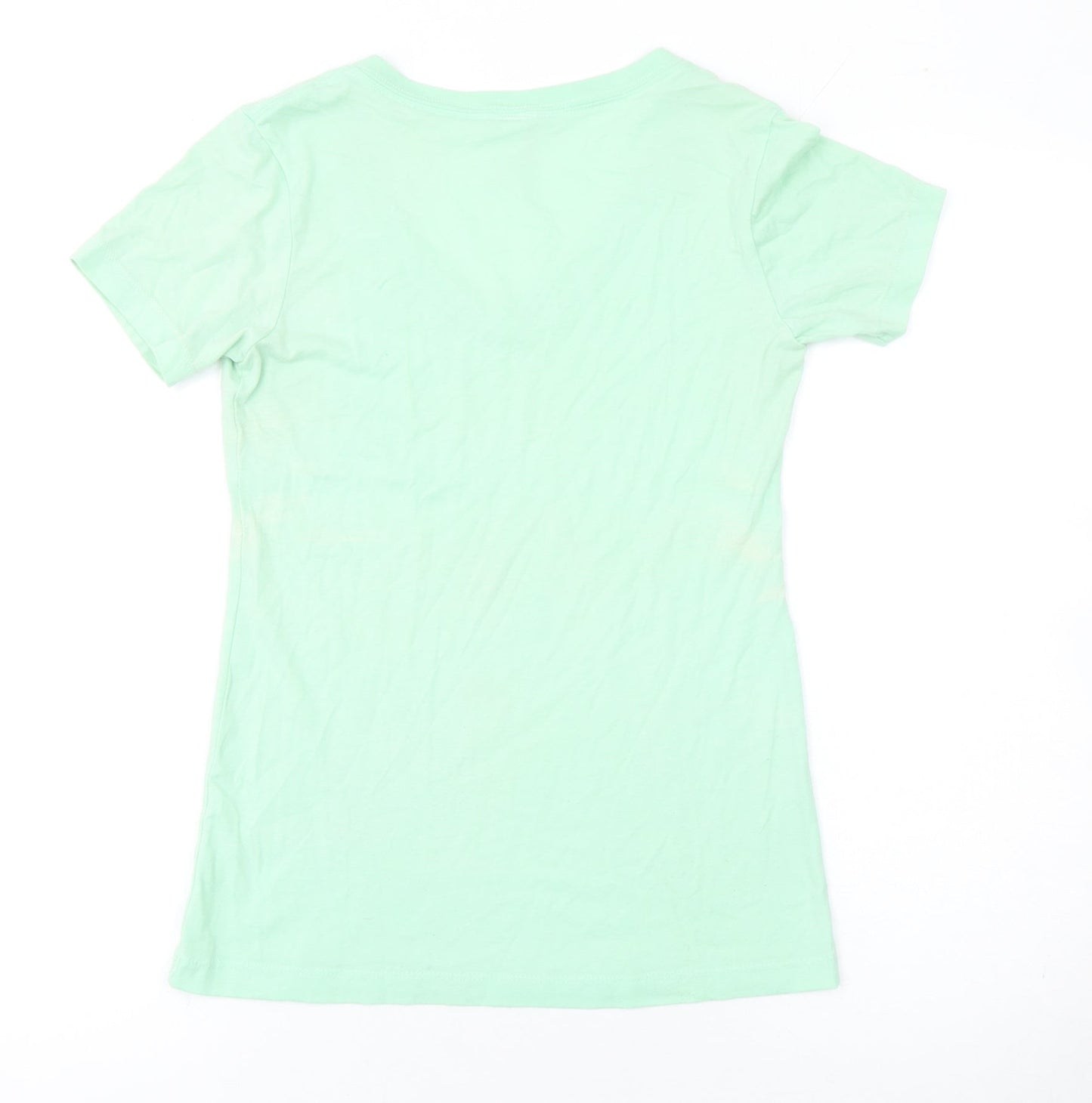 Womens UK Size S Coastal Classics Green Basic T-Shirt