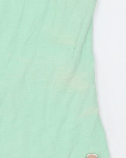 Womens UK Size S Coastal Classics Green Basic T-Shirt