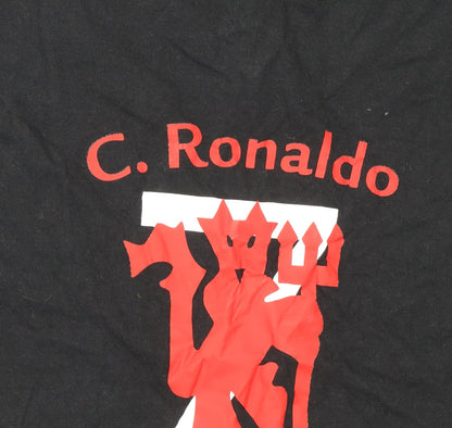 Mens UK Size L Fruit of the Loom Black  T-Shirt
